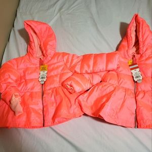NWT twin infant/toddler girls puffer jacket 18 months